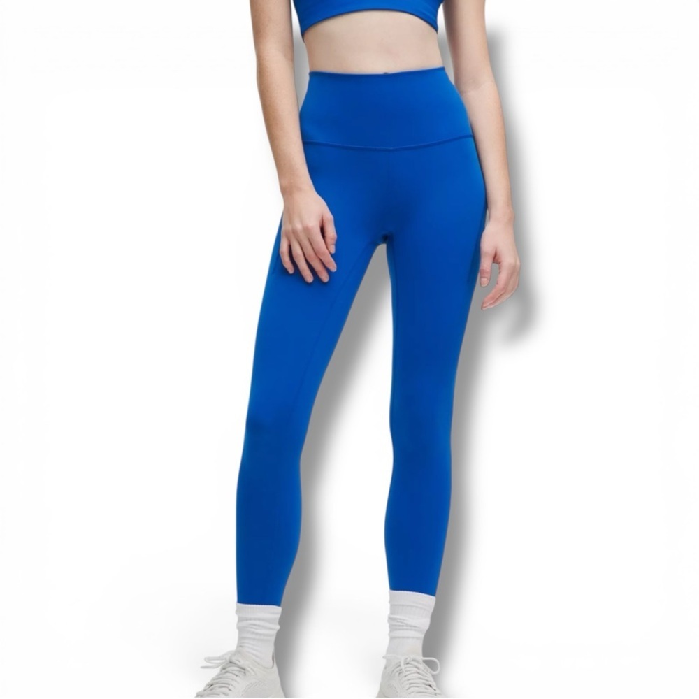 LULULEMON Wunder Train High-Rise Leggings with Pockets - Galactic Blue Size 14